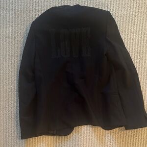 Zadig & Voltaire Black Jacket with LOVE Embellishment